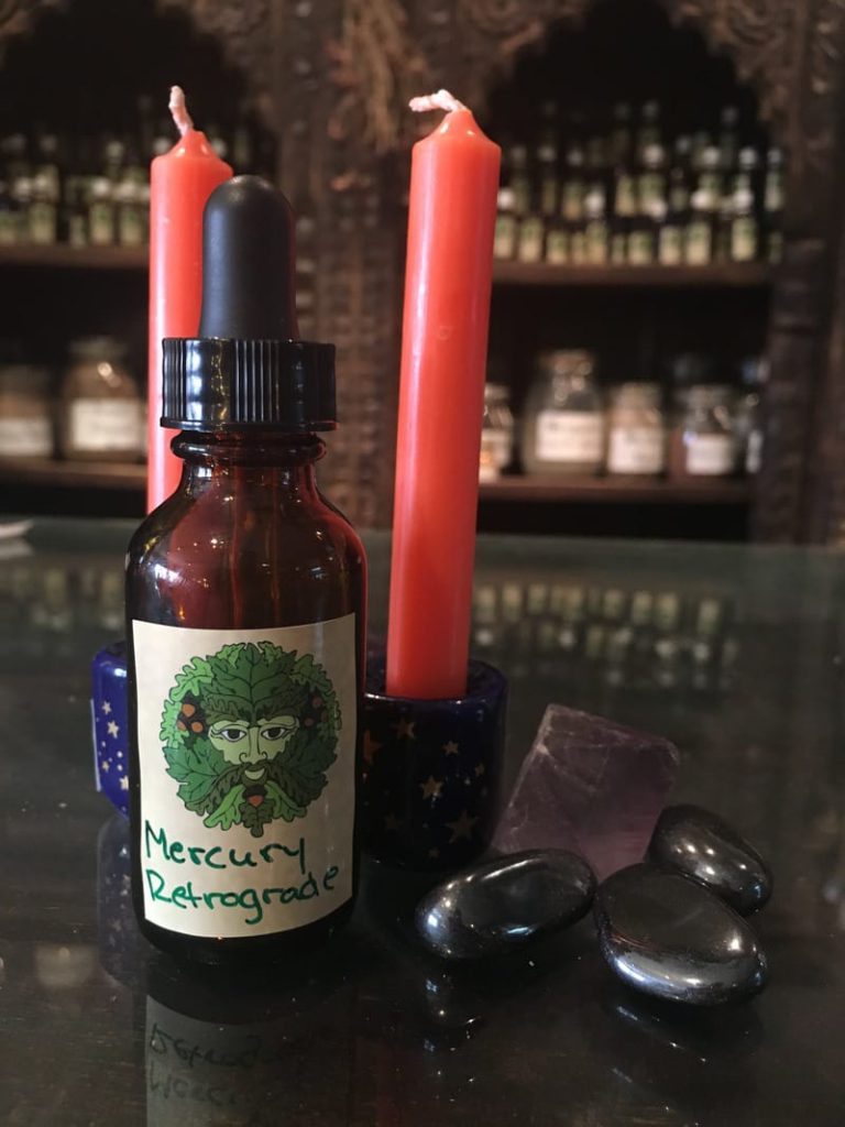 Mercury Retrograde oil from The Green Man Store